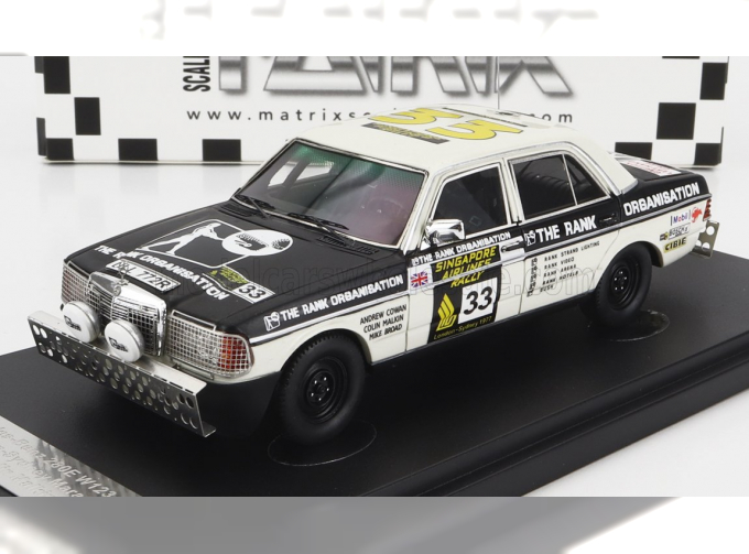 MERCEDES-BENZ E-class 280e N33 Winner Rally London - Sidney Marathon (1977) A.Cowan - C.Malkin - M.Broad, White Black