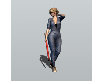 Фигурка 765 Женщина автомеханик 2, окрашенная