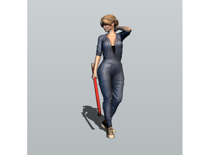 Фигурка 765 Женщина автомеханик 2, окрашенная