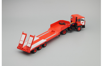 DAF 2800 с полуприцепом-платформой "Mammoet" (NL) (1978), red