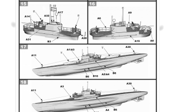 Сборная модель German U-boat type IX A/B (Profi set)