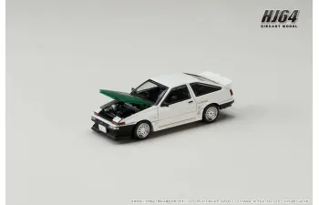 TOYOTA Sprinter Trueno (AE86) Dori Dori mesh wheel, white/green