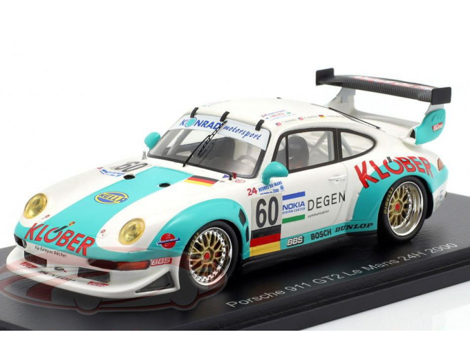 PORSCHE 911 (993) GT2 R №60 14th 24h LeMans Jürgen von Gartzen, Charles Slater, Tom Kendall (2000)