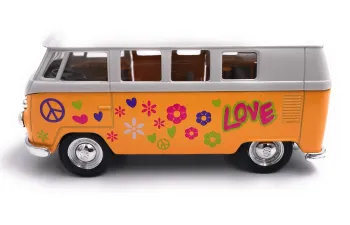 VOLKWAGEN T1 Minibus Love Flower Power (1963), yellow/white
