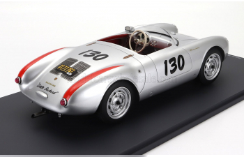 PORSCHE 550a Spider N130 (1954) James Dean - Little Bastard - Con Vetrina - With Showcase, Silver