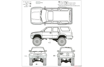 Сборная модель TOYOTA VZN130G HILUX SURF LIFT UP '91