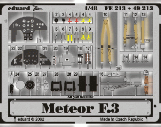 Цветное фототравление для Meteor F. Mk.3