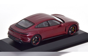 PORSCHE Taycan Turbo S (2019), red metallic