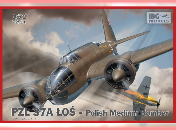 Сборная модель польский средний бомбардировщик PZL. 37A Los