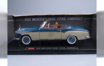 MERCEDES-BENZ 220SE Open Convertible (1958), blue / biege