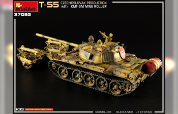 Сборная модель Танк Т-55А чехословацкого производства с КМТ-5М