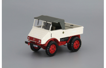 MERCEDES-BENZ UNIMOG 401 with Trailer (1951), white / beige / red