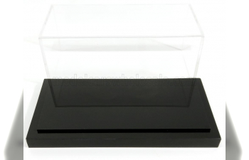 VETRINA DISPLAY BOX Detroit Base Nera - Black Base - Lungh.lenght Cm 17 X Largh.width Cm 8 X Alt.height Cm 7 (altezza Interna 6.2 Cm ), Black - Plastic Display