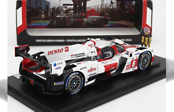 TOYOTA Gr010 3.5l Turbo Hybrid V6 Team Toyota Gazoo Racing №8 Winner 24h Le Mans (2022) With Trophy Sebastien Buemi - Brendon Hartley - Ryo Hirakawa, White Red