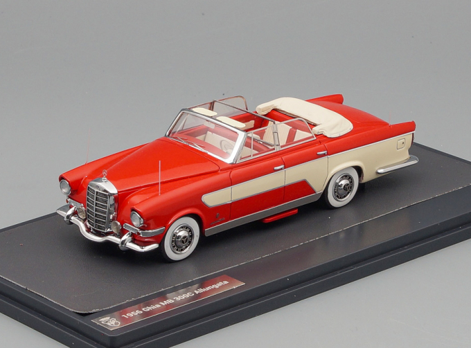 MERCEDES-BENZ Ghia 300C Allungata Cabriolet (1956), red / beige