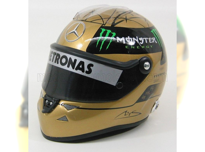 SCHUBERTH HELMET F1 Mercedes Gp 20th Anniversary 1991-2011 Michael Schumacher, Gold Met Black