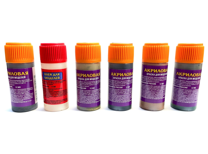 Набор акриловых красок Советская и Российская бронетехника