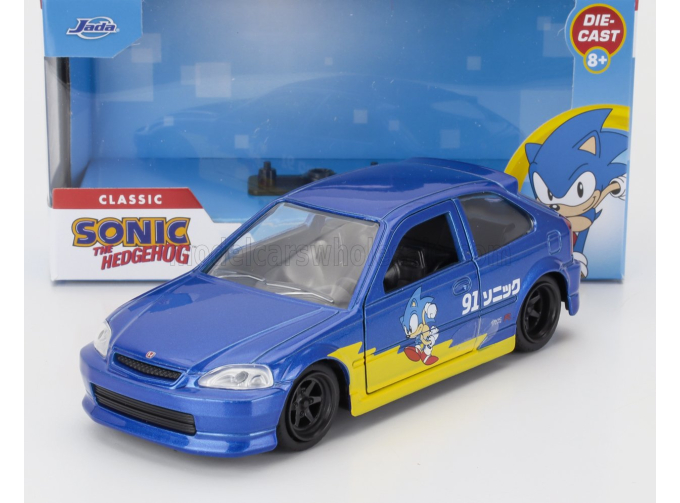 HONDA Civic Type-r (1997) The Hedgehog Sonic, Blue Yellow