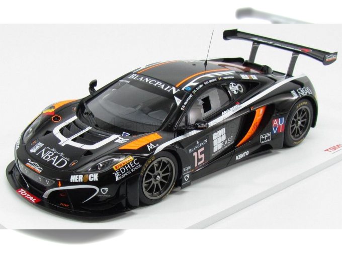 McLAREN Mp4-12 Gt3 Team Boutsen Ginion Racing №15 24h Spa K.a.ojjeh - O.grotz - F.vervisch - G.pantano (2014), Black