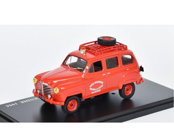 RENAULT Colorale Prairie 4x4 Break Incendie (1955), red