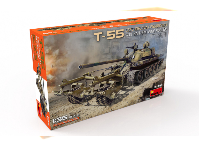 Сборная модель Танк Т-55А чехословацкого производства с КМТ-5М