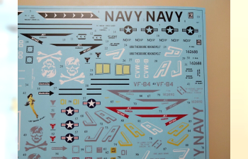 Декаль для F-14A Tomcat VF-84 Desert Storm, FFA (удаляемая лаковая подложка)