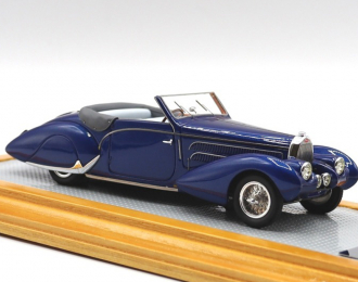 Bugatti T57C Aravis 1938 Cabriolet Gangloff sn57710 Original car, Metal Blue