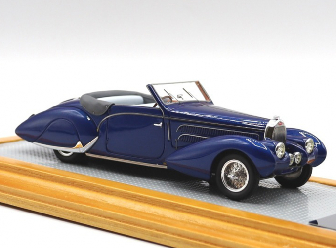 Bugatti T57C Aravis 1938 Cabriolet Gangloff sn57710 Original car, Metal Blue