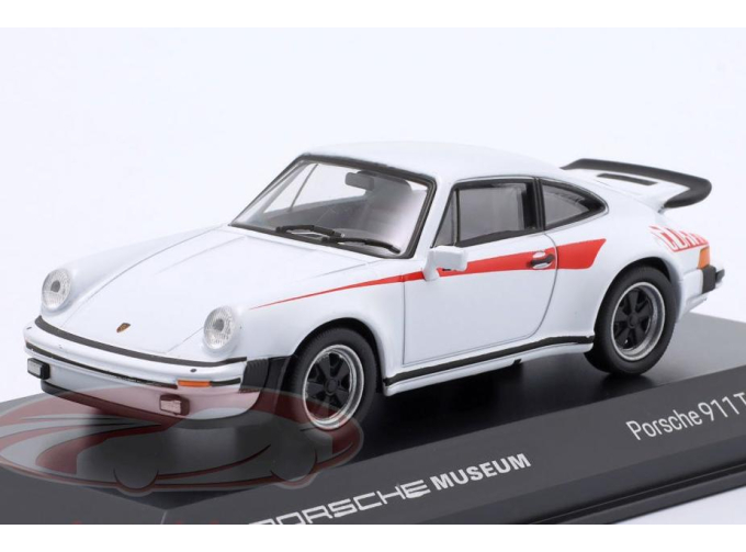PORSCHE 911 Turbo 3.0 (1975), white / red / black Tires