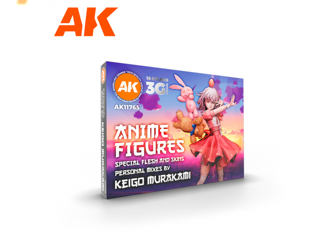 Набор акриловых красок ANIME FIGURES - SPECIAL FLESH AND SKINS - SIGNATURE SET BY KEIGO MURAKAMI