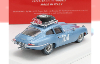 JAGUAR E-type Coupe (night Version) №104 Rally Montecarlo (1965) H.Pinder - C.Pollard, light blue