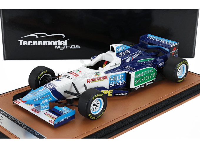 BENETTON F1 B196 Team Renault Mild Seven №3 Argentina Gp (1996) Jean Alesi, White Light Blue Green
