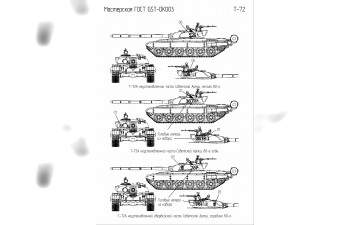Декаль танк Т-72 (DeAGOSTINI / MODIMIO/ AVD)
