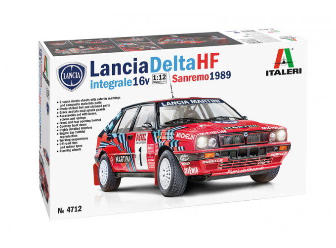 Сборная модель LANCIA Delta Hf Integrale 16v Martini N1 Winner Rally Sanremo 1989 M.biasion - T.siviero + N 5 Rally Sanremo (1989) D.Auriol - B.Occelli