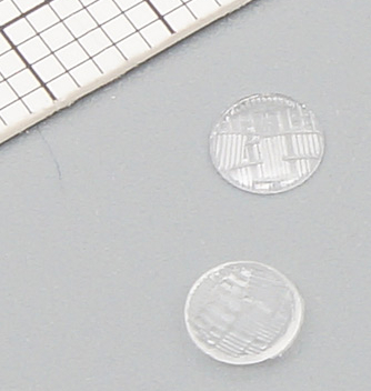 Комплект линз для фар (с рифлением, обновленные) ФГ140-3711201 (4 мм), 2 шт