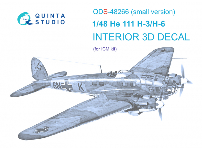 3D Декаль интерьера кабины He 111H-3/H-6 (ICM) (Малая версия)