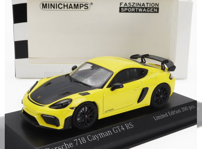 PORSCHE 718 (982) Cayman Gt4 Rs (2021) - Black Rims, Yellow Black