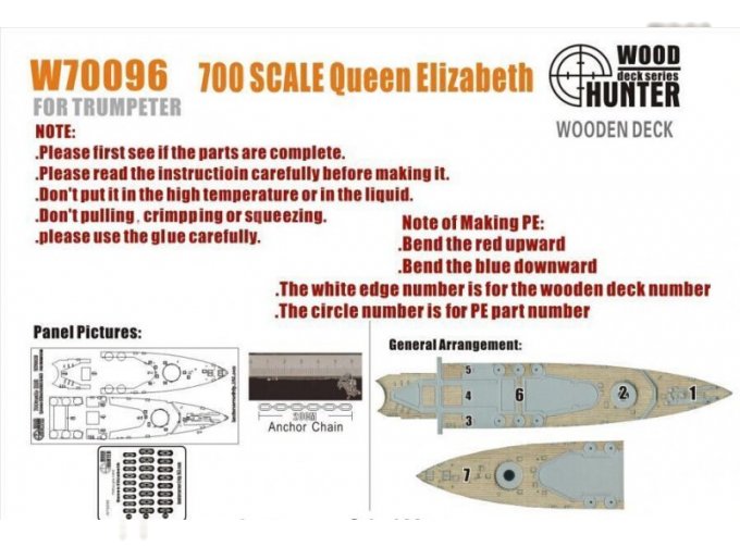 Набор деталей Hms Queen Elizabeth 1941 (Trumpeter 05794)