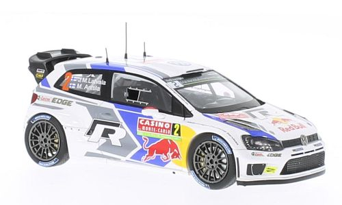 VOLKSWAGEN Polo R 2 Volkswagen Motorsport - 5th Rally Monte Carlo 2014 J. Latvala - M. Antt, white