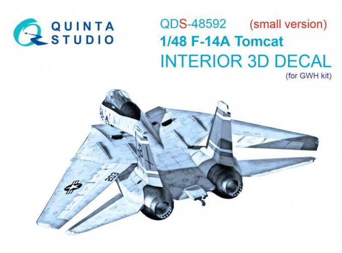 3D Декаль интерьера кабины F-14A Tomcat (GWH) (малая версия)