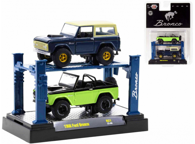 FORD Bronco 1966 Green and Black & Dark Blue