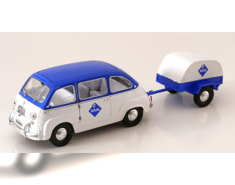 FIAT 600D Multipla mit Anhänger Aral, blue white