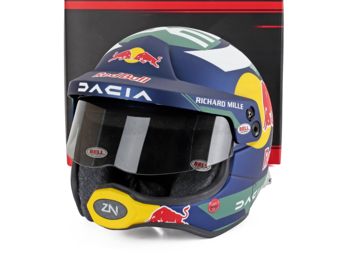 BELL HELMET Casco Helmet Sebastian Loeb Team The Dacia Sandriders №219 Rally Dakar (2025), Blue Yellow Red