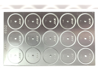 Набор дисков для ревитера d 15 мм шаг 0,35 - 1,5 мм 15 шт.