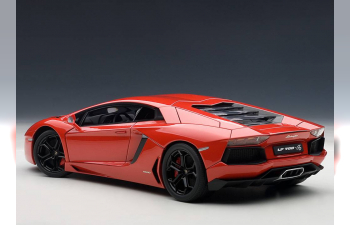 LAMBORGHINI Aventador LP700-4 (2011), rosso andromeda / red black wheels