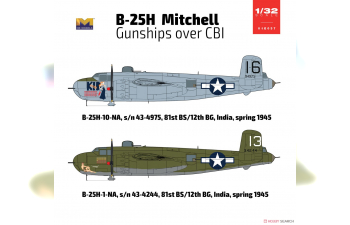 Сборная модель Бомбардировщик B-25H Mitchell Gunships over CBI