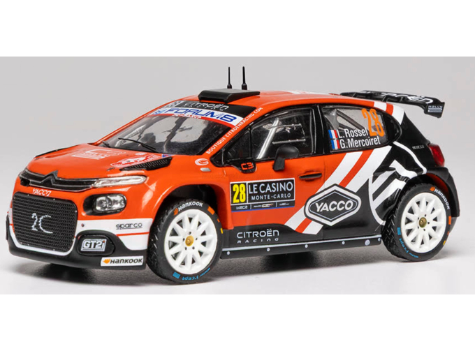 CITROEN C3 WRC RALLY2 Team 2C Competition №28 Winner Rally Monte Carlo Leo Rossel - Gregoire Mercoiret (2026) 