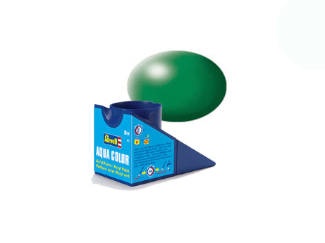 Краска акриловая водорастворимая - Зеленый, сатиновая, 18 мл