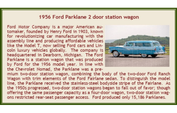 FORD Parklane 2х дверный универсал (1956), двухцветный синий