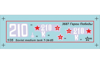 Сборная модель Герои Победы. Советский средний танк Т-34/85